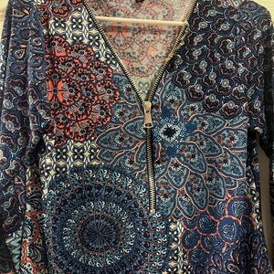 Patterned Zipper dress